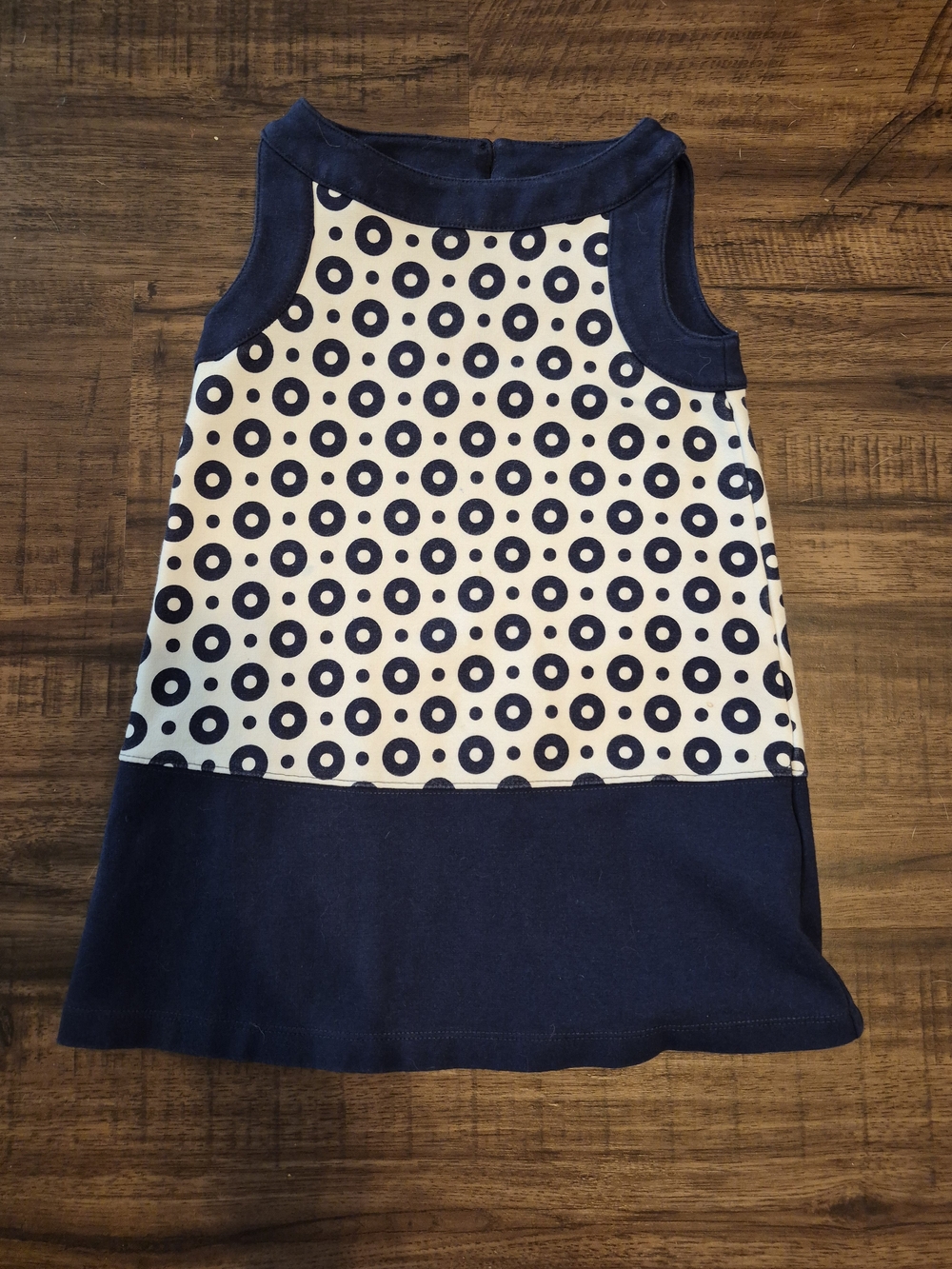 Gymboree Navy & White Circle Print Tank Dress